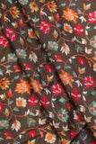 Red and Yellow Seamless Floral Pattern Digitally Printed on Charmie Satin