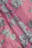 White Peonies with Pink Framework Digitally Printed on Makhmali Crepe