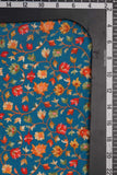 Red and Yellow Seamless Floral Pattern Digitally Printed on Charmie Satin