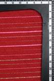 Alternating Stripes Printed on Red Cotton Fabric