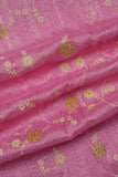 Seamless Floral Pattern on Pink Celeste Silk