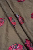 Hemispherical Bandhani Pattern Postition Printed On Muslin Fabric