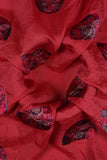 Hemispherical Bandhani Pattern Postition Printed On Muslin Fabric