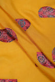 Hemispherical Bandhani Pattern Postition Printed On Muslin Fabric