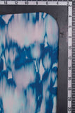 Blue Tie and Dye Pattern Digitally Printed on Charmie Satin