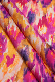 Multicolor Waterspread Pattern Digitally Printed on Charmie Satin