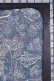 Grey and White Floral Pattern Digitally Printed on Charmie Satin