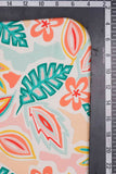 Quirky Jungle Leaf Pattern Digitally Printed on Charmie Satin