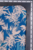 Elegant Blue and White Plantation Digitally Printed on Charmie Satin