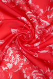 Rosy Red Digitally Printed on Charmie Satin