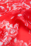 Rosy Red Digitally Printed on Charmie Satin