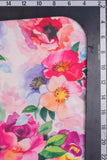 Multicolor Floral Pattern Digitally Printed on Charmie Satin