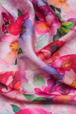 Multicolor Floral Pattern Digitally Printed on Charmie Satin