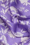 Purple Garlands Digitally Printed on Charmie Satin