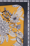 Sunny Yellow Garden Digitally Printed on Charmie Satin