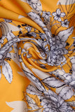 Sunny Yellow Garden Digitally Printed on Charmie Satin