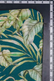 Green Leaf Plant Digitally Printed on Ananya Silk