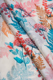 Multicolor Palm Leaves  Digitally Printed on Ananya Silk