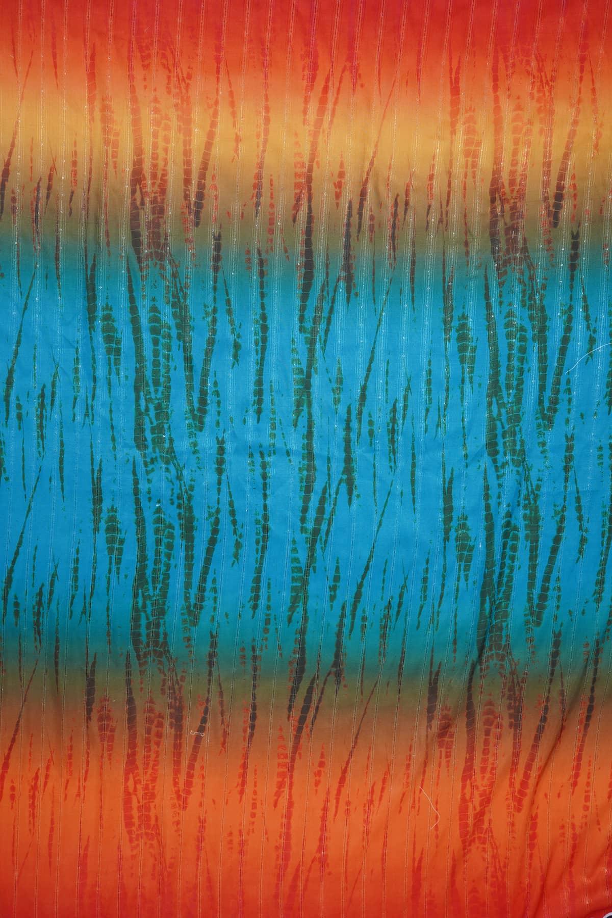 Gradient Stripes Pattern Digitally Printed on Halley Silk - saraaha.com - Accessories, Festive, Formal, Halley silk, Home Decor, Kurtas, Kurtis, Shirts, SILK, Skirts, Suits, Tops Dresses