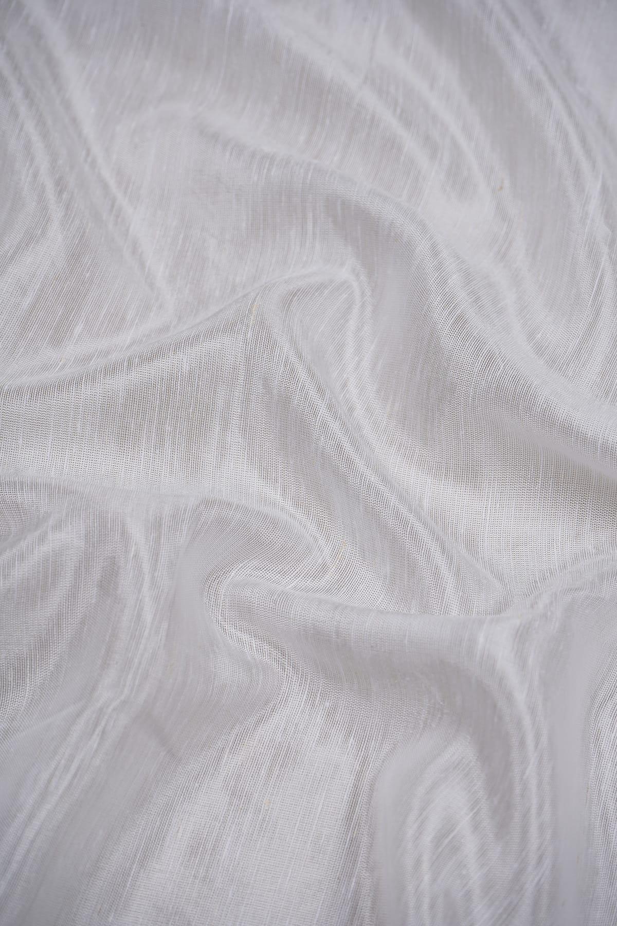 Plain White Dyeable Linen Silk Viscose Base 84 GLM - saraaha.com - Bottoms, breathable, casual and formal, Casual And Formal wear, Dyeable white, home decor, kurtas, Kurtis, Linen Silk, mean wear, RFD, shiny, Shirts, soft, women wear