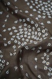 Spiral Floral Screen Print on Friar Grey Alina Silk - saraaha.com - Accessories, Alina silk, Festive, Formal, Kurtas, Kurtis, SILK, Skirts, Suits, Tops Dresses, Trimmings