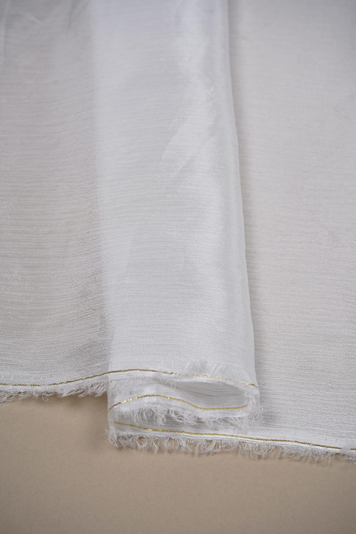 Plain White Chinnon Chiffon Viscose Base 60 GLM - saraaha.com - Accessories, Blouses, Breathable, Bridal Gowns, Chinnon Chiffon, Drapable, Dyeable White, Evening Dresses, Festive, Flowy, Formal, formal wear, Lustrous, RFD, SCarves, Sheer, Summer, summer wear, Tops, Viscose, Women Wear