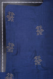 Navy Blue Colored Alina Silk Embedded with Gotta Patti Work - saraaha.com - Accessories, Alina silk, Embroidery, Festive, Kurtas, Kurtis, SILK, Skirts, Suits, Tops Dresses, Trimmings