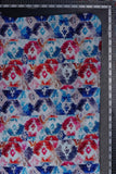 Multicolor Abstract- Square Pattern Digitally Printed on Halley Silk - saraaha.com - Accessories, Digital Print, Festive, Formal, Halley silk, Home Decor, Kurtas, Kurtis, Quirky, Shirts, SILK, Skirts, Suits, Tops Dresses