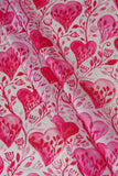 Pink Hearty Plantations Digitally Printed on Charmie Satin