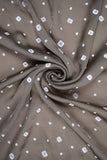 Geometric Spiral Pattern Printed on Glossy Tara Satin.