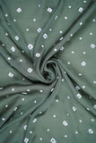 Geometric Spiral Pattern Printed on Glossy Tara Satin.