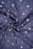 Geometric Spiral Pattern Printed on Glossy Tara Satin.