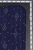 Golden Traditional Embellishment on Navy Blue Mia Silk