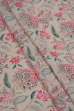 Pink and Blue Summer Chintz Pattern Digitally Printed on Sylvie Silk