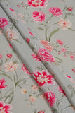 Rose-Orchid Garden Digitally Printed on Sylvie Silk