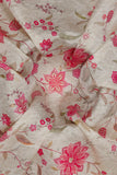 Vibrant Pink Blooms Digitally Printed on Sylvie Silk