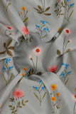 Elegant Pastel Floral Garden Digitally Printed on Sylvie Silk