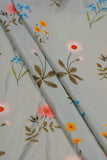 Elegant Pastel Floral Garden Digitally Printed on Sylvie Silk