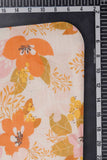 Vintage Peach Blossoms Digitally Printed on Kiana Silk