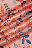 Pink Floral Garden Digitally Printed on Kiana Silk