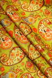 Colorful Eastern Persian Inspired Pattern Digitally Printed on Halley Silk