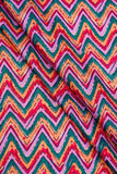 Kaleidoscopic Chevron Pattern Digitally Printed on Halley Silk