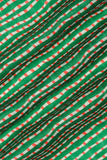 Dark Green Stripes Pattern Digitally Printed on Halley Silk