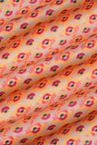 Tan Small Circular Pattern Digitally Printed on Halley Silk